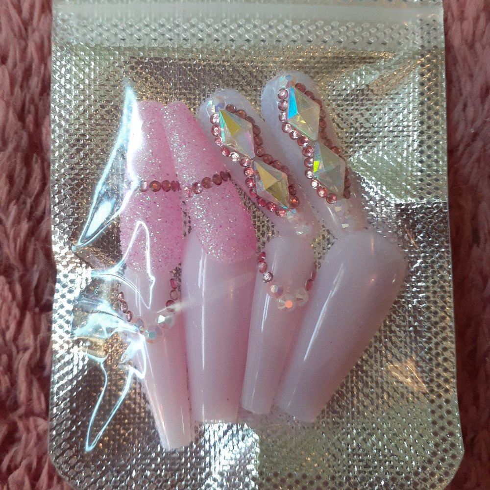 New Listing!! Brand New Bling False Nails-XL